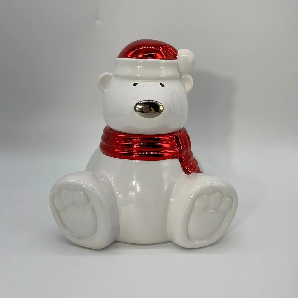 Slatkin & Co Bath & Body Works‎ Paws Polar Bear Jar Candle Cinnamon Stick RARE